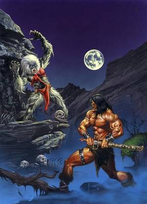 Barbarian King - Conan the Barbarian. Fantasy art by Joe Jusko.