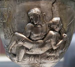 Ancient Roman Pornography - The Warren Cup, Silver, 4 1/2in x 4in x 4 1/