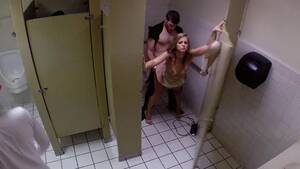 fucked in public toilet room - Super-horny bitch and her fucker have sex in the public restroom - PornID  XXX