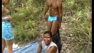 brazilian shemale outdoor - Hot amateur outdoor threesome with a brasilian shemale - XNXX.COM