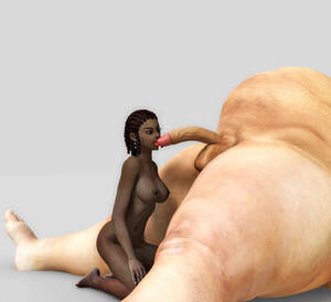 3d Giant Porn - Horny 3D girl meets the great fat giant