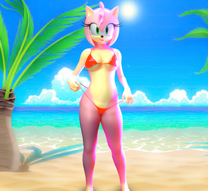 Amy Rose Bikini Porn - amy rose bikininaked 3D Model in Woman 3DExport