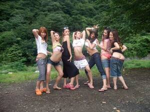 japanese nature nude - Seven slutty Japanese girls from the city strip off in the countryside â€“  Tokyo Kinky Sex, Erotic and Adult Japan