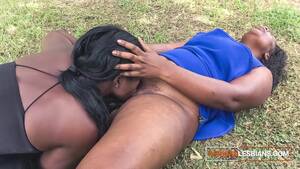 ebony lesbian public sex - African pussy eating lesbians outdoor park oral fest - RedTube