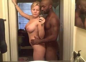 blonde interracial selfie - Interracial blonde mirror sex