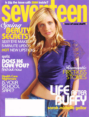 Kate Moore Porn Magazine Cover - Seventeen, May 2003: Sarah Michelle Gellar's Zombie Arm