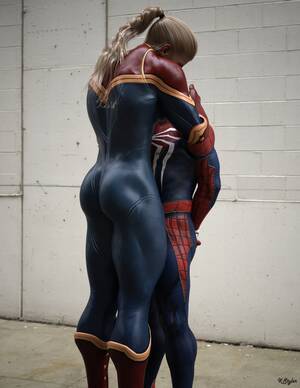 3d Marvel Porn - Captain Marvel and Spiderman Â» Porn Comics Galleries