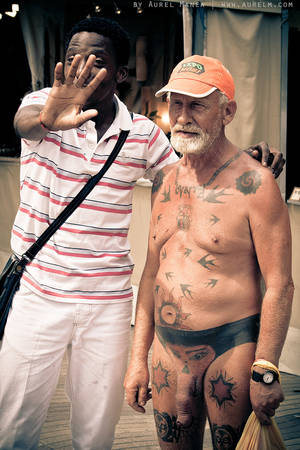 black tattoo nude - Barcelona-naked-old-man-with-tattoos-18