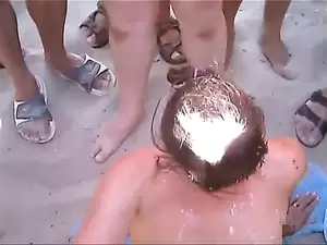 bukkake on beach - Bukkake on the beach | xHamster