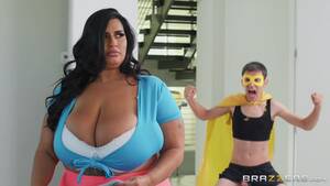 bbw latina mom big nipples - Young boy fucks fat ass Latina mom and cums on her huge tits - Hell Moms