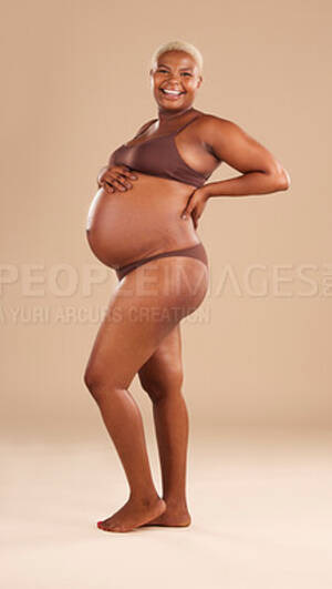 african american pregnant nude - Pregnant, portrait and black woman isolated on studio background for  beauty, skincare and happy abdomen health. Underwear, body and african  model or person pregnancy for wellness, care and self love | Buy