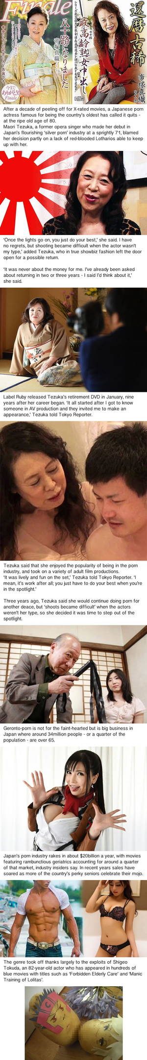 Japanese 80 - Japanese porn star calls it quits aged 80 claiming she's run out