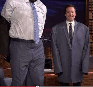 Jimmy Fallon Porn - Jimmy Fallon Wearing Shaq's Suit Jacket : r/funny