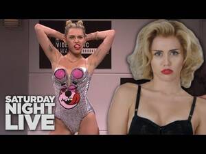 Lesbian Porn Scarlett Johansson - Miley Cyrus SNL Recap: Monologue, Sex Tape, VMA's, Scarlett Johansson, 50  Shades of Grey - YouTube