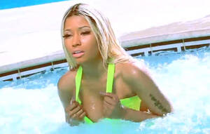 nicki minaj fully naked lesbians - Nicki Minaj Suffers Wardrobe Malfunction: Double Nip Slip on Music Video  Shoot