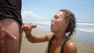 Ejaculation Beach - Porn Hawt cutie surprises her boyfriend with fantastic oral job on a public  beach gets ejaculation in her throat Video
