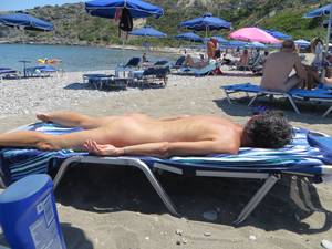 naked greek nudist beach walking - Soaking in the rays at Filiraki Beach