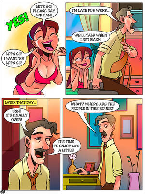 Nude Beach Cartoon Porn - ... The Naughty Home - At the nude beach (Part 01) - page 3 ...
