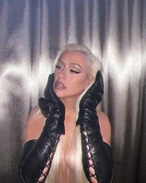 latex christina aguilera porn - Christina Aguilera poses NAKED except for leather gloves in sexy photos as  she celebrates her 41st birthday | The Sun