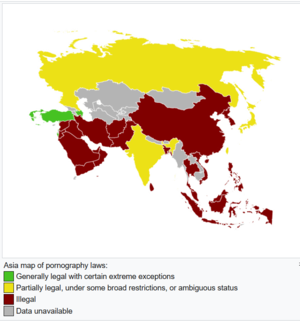 1800s Asian Porn - legality of pornography in Asia : r/MapPorn