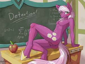 Anthro Food Porn - e621 2014 4:3 anthro anthrofied anus apple blush breasts butt  cheerilee_(mlp)