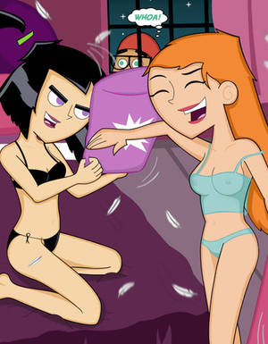 cartoon sex danny and jasmine - Sam and Jazz pillow fight