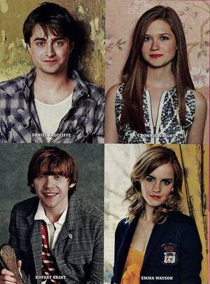 Emma Watson Harry Potter Ginny Porn - Emma Watson, Rupert Grint, Daniel Radcliffe and Bonnie Wright | Harry potter  actors, Harry potter cast, Bonnie wright