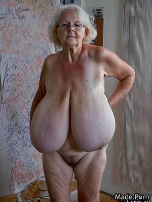 Huge Thick Nipples Porn - Porn image of big ass thick nipples huge boobs white hair serious woman  created by AI