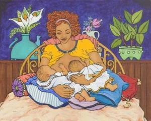 breastfeeding in the 50s - Breast Feeding Art - Prints For Sale