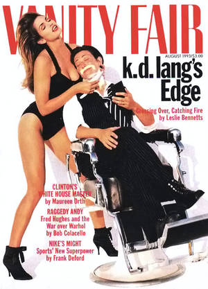 Kate Moore Porn Magazine Cover - Vanity Fair, August 1993: K.D. Lang and Cindy Crawford