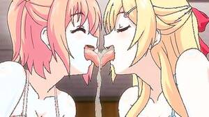 Kissing Anime - Dirty Anime chicks are sharing a hard cock in this dirty cartoon -  CartoonPorn.com