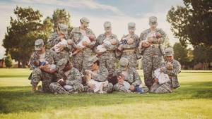 Army Mom Porn - Photo of Military Moms Breastfeeding in Uniform Goes Viral
