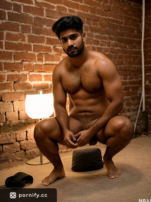 Indian Men In Porn - Red-Hot Young Indian Guy with Huge Penis and Curvy Body in Playful Pose in  Basement | Pornify â€“ Best AI Porn Generator