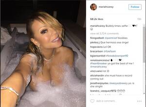 Mariah Carey Naked Porn - Mariah Carey posts nude photos of herself in a bubble bath on her Instagram  page