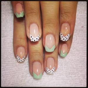 nails - #chinaglaze #refreshmint#french #nails#salon#manicure#dotsnails#nailsporn