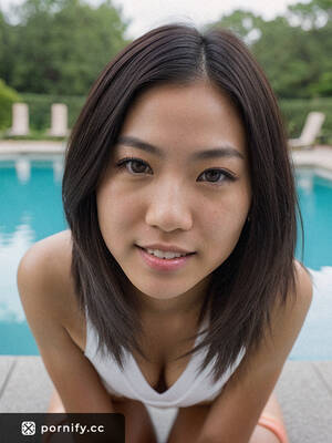 japan idol body - Sultry Teen Japanese Girl Eats Poolside in Athletic Body with Big Black  Breasts and Heart Shaped Pussy Haircut | Pornify â€“ Best AI Porn Generator