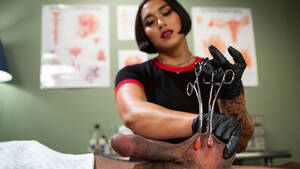 Doctor Femdom - Femdom Doctor - Brutal And Painful Medical Treatement Of Helpless Guy