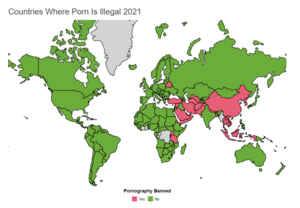 Banned Pornography - Countries Where Porn Is Illegal 2021 : r/MapPorn