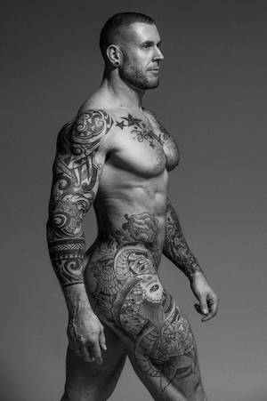 Men Tattoo Porn - Steve White (British model - nom de porn: Harley Everett) - photo by Lee  Faircloth