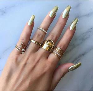 fingernails - Gold plated