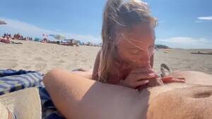 beach swallow cum - Hot Monica sucks cock on public beach with cum swallowing watch online or  download