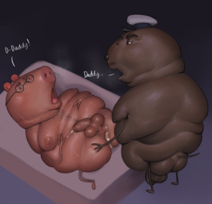 Daddy Pig Porn - Rule 34 - 2boys after sex anthro blonde hair body hair dilf flaccid funny  furry gay glasses hairy jojo reference male male/male overweight anthro  overweight male peppa pig perineum pig rrrotten straight