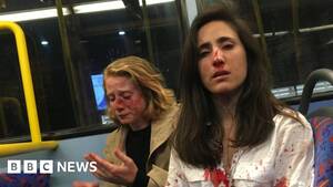 brutal forced lesbian - London bus attack: Arrests after gay couple who refused to kiss beaten
