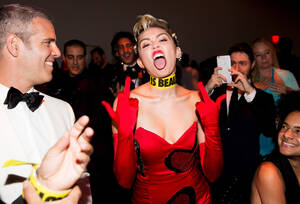 alyssa milano upskirt miley cyrus - Miley Cyrus' Caitlyn Jenner art raises $69K for charity | Page Six