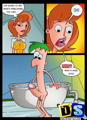 Famous Toons Facial Phineas And Ferb Porn - Red head chick can't resist coming for a taste of Ferb's big dick in  bathroom - CartoonTube.XXX