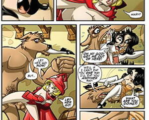 hood cartoon sex - Little Red riding hood fucked by horny wolf, cartoon lesbian witch from jkr  comix