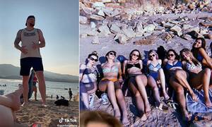 norway nude beach clips - Moment Colorado man tells teens at the beach that their bikini-clad bodies  are PORNOGRAPHY | Daily Mail Online