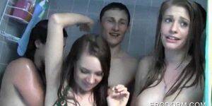 college shower orgy - College teens having an orgy in the shower EMPFlix Porn Videos