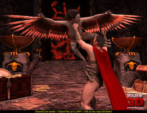 3d Harpy Porn - Muscular Roman legionnaire bangs hard furious harpy with big wings -  CartoonTube.XXX