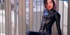 asian latex leotard - Asian Girl in Latex Catsuit - Tnaflix.com